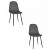 Stolička COMO - tmavosivý zamat x 2