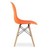 Stolička OSAKA oranžová / prírodné nohy x 4