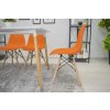 Stolička OSAKA oranžová / prírodné nohy x 4