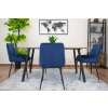 Stolička MONZA - modrý zamat x 3