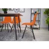 Stolička OSAKA oranžová / nohy čierne x 3