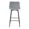 NADO Barová stolička - strieborno-sivý zamat / čierne nohy x 1