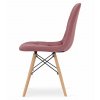 Stolička DUMO - tmavoružový zamat x 2
