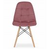 Stolička DUMO - tmavoružový zamat x 3