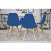 Stolička OSAKA modrá / prírodné nohy x 4