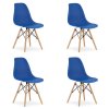 Stolička OSAKA modrá / prírodné nohy x 4