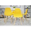 Stolička OSAKA žltá / prírodné nohy x 3