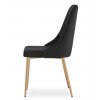 Stolička IMOLA - čierny zamat / nohy vo farbe dreva x 3
