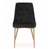 Stolička IMOLA - čierny zamat / nohy vo farbe dreva x 2
