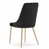 Stolička IMOLA - čierny zamat / nohy vo farbe dreva x 2