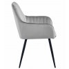 Stolička SOLDEN - strieborno-sivý zamat / čierne nohy x 1