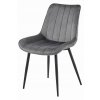 Stolička SOSA - tmavosivý zamat / čierne nohy x 3