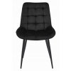 Kreslo BERA - čierny zamat / čierne nohy x 3