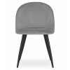 Stolička BELLO - svetlosivý zamat / čierne nohy x 1