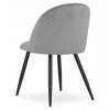 Stolička BELLO - svetlosivý zamat / čierne nohy x 1