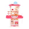 Detská kuchynka so zvukmi, LED svetlami, drezom, 10 doplnkov, ružová