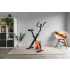 Cvičebný bicykel stacionárny fitness bicykel mechanický počítací počítač plynulé nastavenie - oranžová