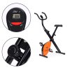 Cvičebný bicykel stacionárny fitness bicykel mechanický počítací počítač plynulé nastavenie - oranžová