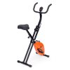 Cvičebný bicykel stacionárny fitness bicykel mechanický počítací počítač plynulé nastavenie - oranžová