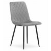 Stolička TURIN - svetlosivý zamat x 2