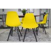 Stolička OSAKA žltá / nohy čierne x 3