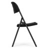 Sada 2 skladacích stoličiek, cateringová súprava, kov, HDPE, čierna,