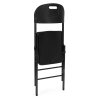Sada 2 skladacích stoličiek, cateringová súprava, kov, HDPE, čierna,