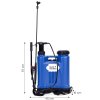 Batohový tlakový postrekovač 16 l, záhradný, ručný, 2-4 tyče, dlhé kopije, 4 trysky, popruhy,