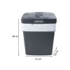 Prenosná autochladnička, 29 l, 220-240V DC12V, funkcia ohrevu, bezplatná vložka, grafit