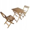 Drevený záhradný nábytok z agátového dreva - stôl a 2 stoličky