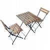 Súprava záhradného nábytku z agátového dreva - stôl a 2 stoličky