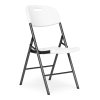 Sada 4 skladacích stoličiek, cateringová súprava, kov, HDPE, biela,