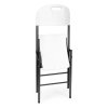 Sada 4 skladacích stoličiek, cateringová súprava, kov, HDPE, biela,