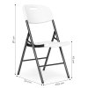 Sada 4 skladacích stoličiek, cateringová súprava, kov, HDPE, biela,