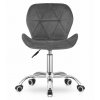 Otočná kancelárska stolička so širokým operadlom Velvet Grey