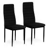 Stoličky s tvarovaným operadlom - BLACK VELVET - sada 4 kusov
