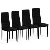 Stoličky s tvarovaným operadlom - BLACK VELVET - sada 4 kusov