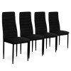 Stoličky s tvarovaným operadlom - BLACK VELVET - sada 4 kusov
