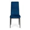 Stoličky s tvarovaným operadlom - BLUE VELVET - sada 4 ks