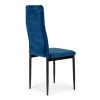 Stoličky s tvarovaným operadlom - BLUE VELVET - sada 4 ks