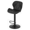 Barová stolička WEST - ekokoža čierna / základňa čierna x 2