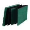 XL skladací puf s gombíkmi - 60x38x38cm zamatovo zelený x 4