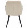 Stolička JORK - béžový zamat / čierne nohy x 1