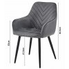 Kreslo NANA - tmavosivý zamat / čierne nohy x 1