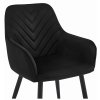 Kreslo NANA - čierny zamat / čierne nohy x 1
