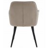 Stolička JORK - tmavý béžový zamat / čierne nohy x 2