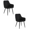 Kreslo NANA - čierny zamat / čierne nohy x 2