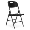 Sada 4 skladacích stoličiek - cateringová súprava, kov a HDPE, čierna