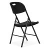 Sada 4 skladacích stoličiek - cateringová súprava, kov a HDPE, čierna