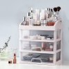 Organizér na kozmetiku so zásuvkami a priehradkami - biely